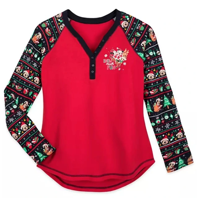 Disney Thermal Top For Women - Holiday Mickey & Minnie - Snow Much Fun 1 Disney Thermal Top For Women - Holiday Mickey & Minnie - Snow Much Fun