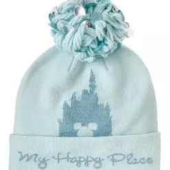 Disney Knit Pom Pom Hat - My Happy Place - Disney Parks