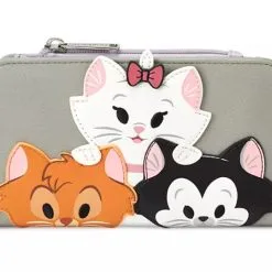 Disney Loungefly Wallet - Disney Cats - Gray