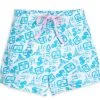 Disney Lounge Shorts For Women - Walt Disney World - Blue & White