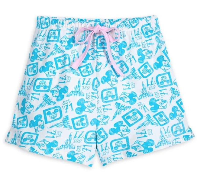 Disney Lounge Shorts For Women - Walt Disney World - Blue & White 1 Disney Lounge Shorts For Women - Walt Disney World - Blue & White