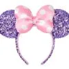 Disney Ears Headband - Minnie Mouse Sequined - Lavender & Pink