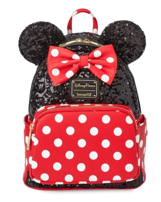 Disney Loungefly Backpack - Minnie Mouse Sequin And Polka Dot 1 Disney Loungefly Backpack - Minnie Mouse Sequin And Polka Dot