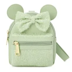 Disney Loungefly Wristlet Bag - Minnie Mouse Sequined - Mint