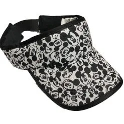 Disney Sun Visor Hat - Mickey Mouse Expressions - Black & White