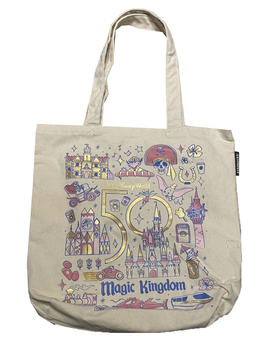 Disney Starbucks Tote Bag - 50th Anniversary - Magic Kingdom 1 Disney Starbucks Tote Bag - 50th Anniversary - Magic Kingdom
