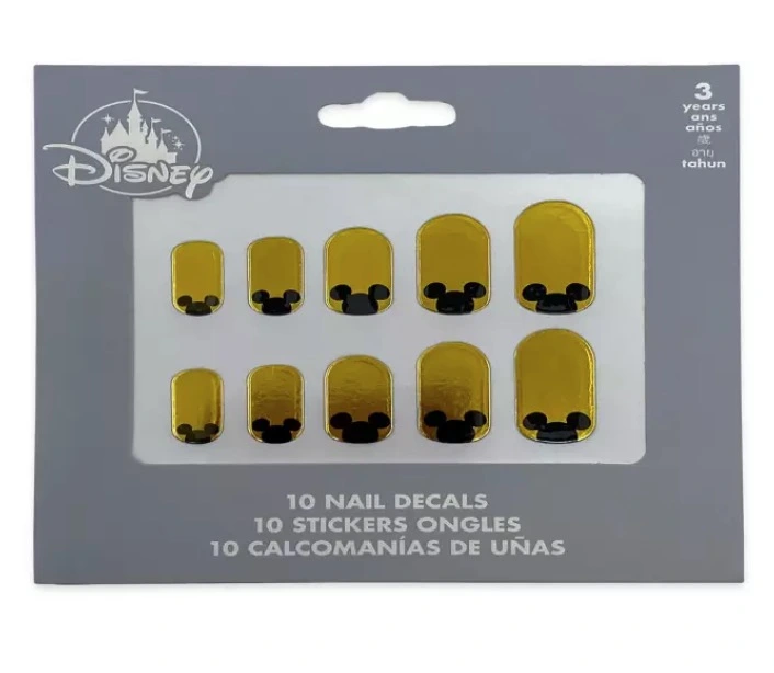 Disney Nail Decal Set - Mickey Mouse Icon Gold 1 Disney Nail Decal Set - Mickey Mouse Icon Gold