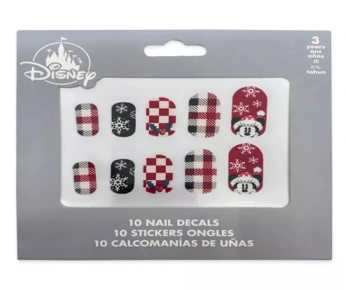 Disney Nail Decal Set - Minnie Mouse Holiday 1 Disney Nail Decal Set - Minnie Mouse Holiday