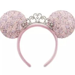 Disney Ears Headband - Princess Minnie With Tiara - Lilac