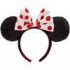 Disney Ears Headband - Minnie Mouse Sequined - Red & White
