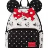 Disney Loungefly Backpack - Minnie Polka Dot - Black & White