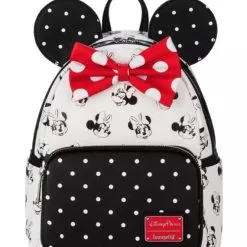 Disney Loungefly Backpack - Minnie Polka Dot - Black & White