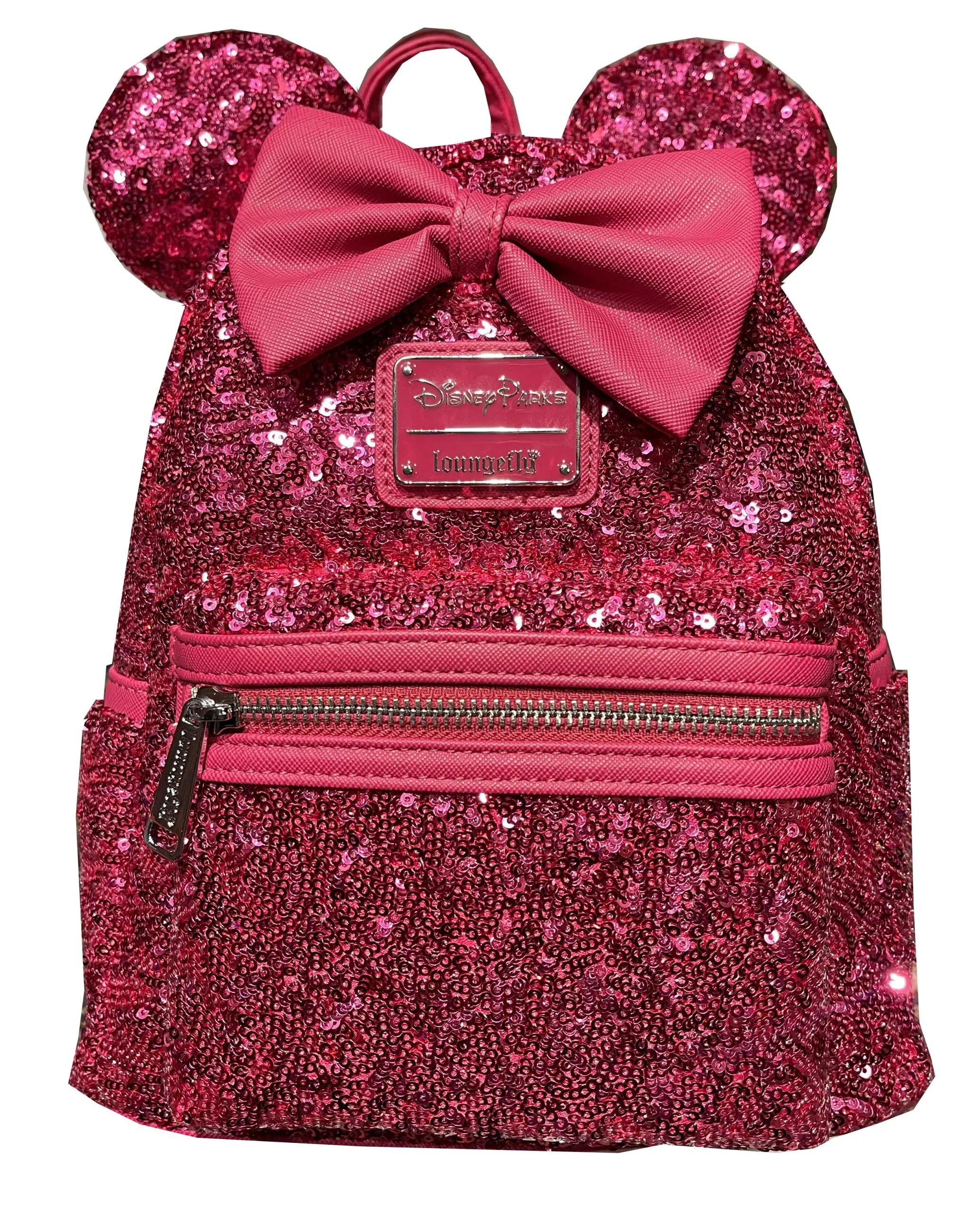 Disney Loungefly Backpack - Minnie Mouse Sequin - Bright Pink 1 Disney Loungefly Backpack - Minnie Mouse Sequin - Bright Pink