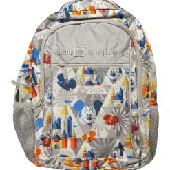 Disney Backpack Bag - Mickey Mouse With Castle - Gray