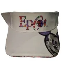 Disney Sun Visor Hat - Epcot One Mouse One World - Mickey Flags