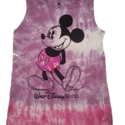 Disney Shirt For Women - Mickey Mouse Tie Dye Tank - Pink & Purple