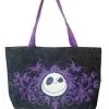 Disney Tote Bag - Jack Skellington Face - Purple & Black